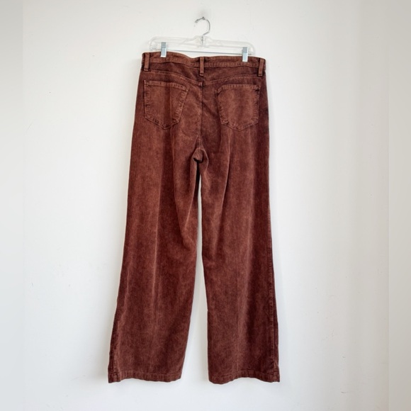 L’AGENCE Scottie Corduroy Wide Leg Jeans | Saddle Brown | Size 33 - Picture 7 of 10